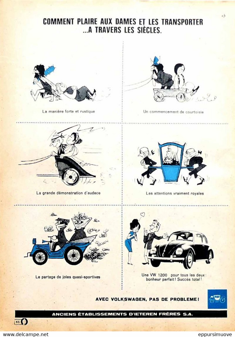 Publicité Papier VOITURE VW COCCINELLE  1961 51 TLP1078739 - Advertising