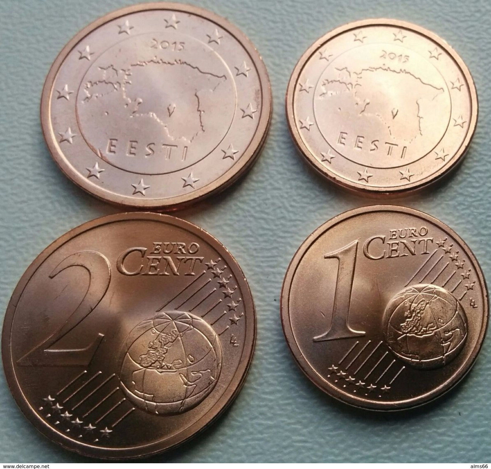 Eurocoins Estonia 1+2 Cents 2015 UNC / BU - Estonia