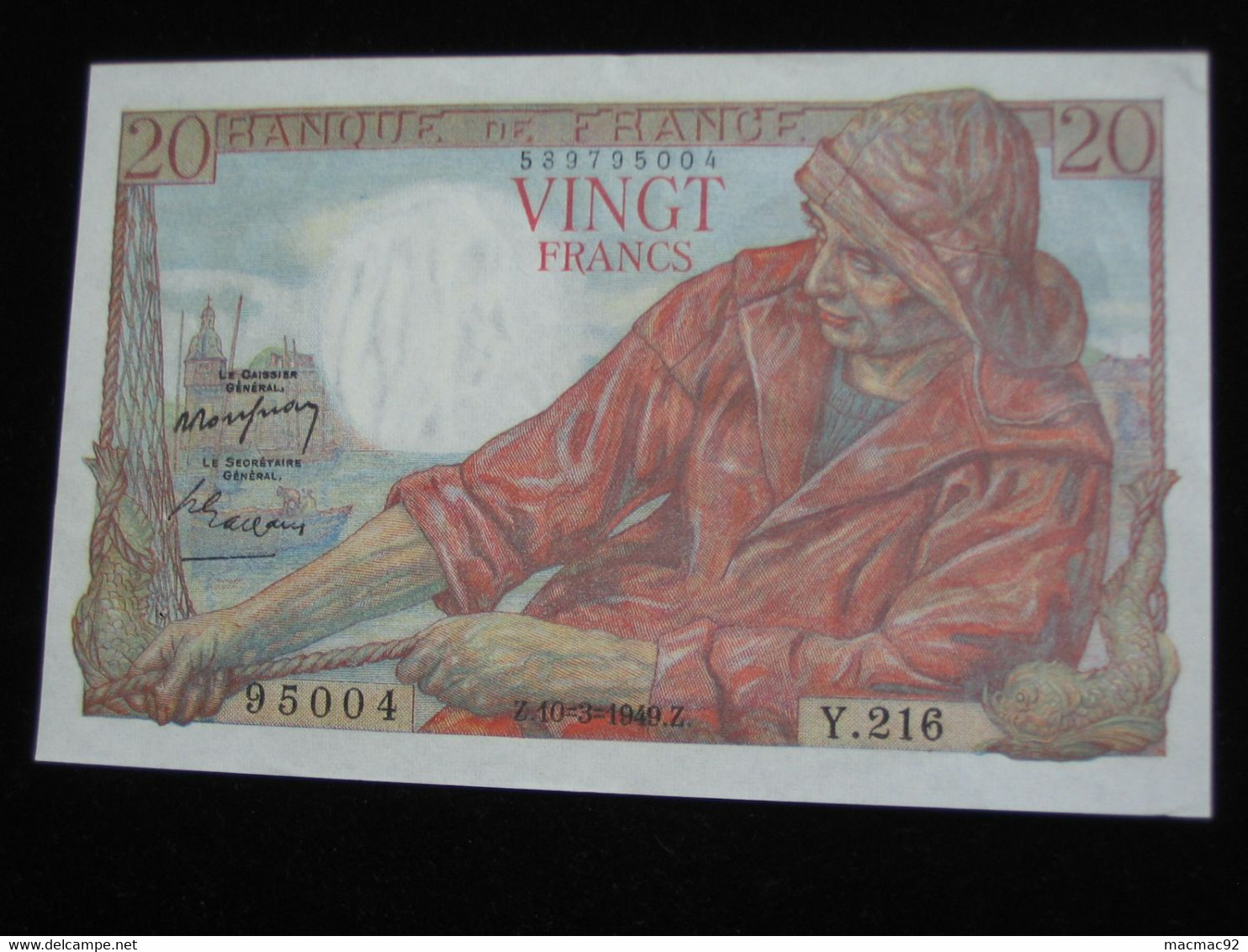 20 Vingt Francs PECHEUR 10-3-1949   **** EN ACHAT IMMÉDIAT  **** - 20 F 1942-1950 ''Pêcheur''