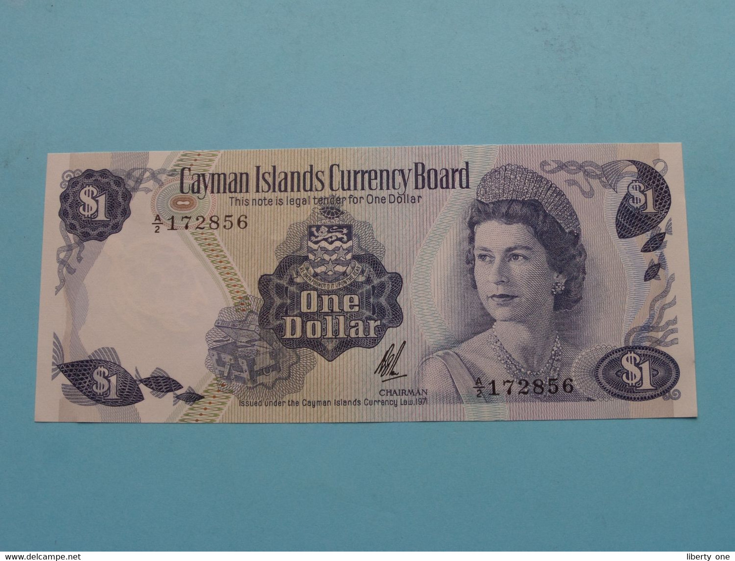 1 One $ Dollar - 1971 ( A2 172856 ) CAYMAN Islands ( Voir / See > Scans ) UNC ! - Islas Caimán