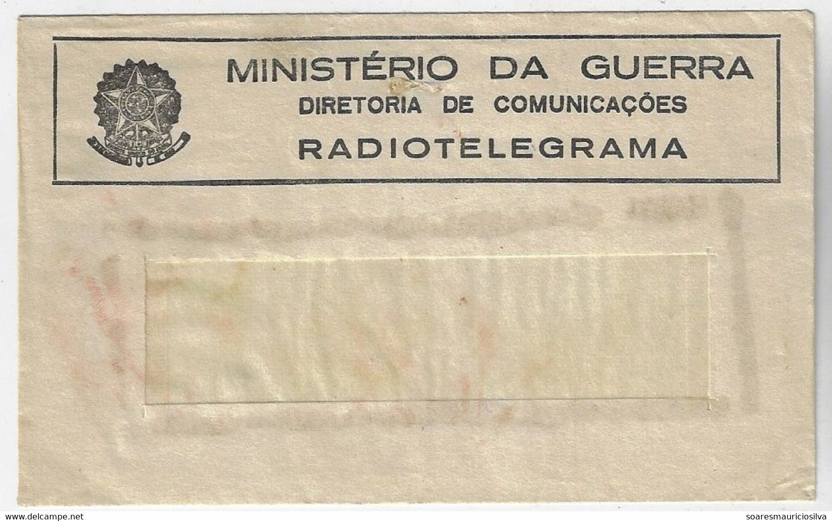 Brazil 1950s Radiotelegram Radio Telegram Cover Ministry Of War Directorate Of Communications Coat Of Arms - Briefe U. Dokumente