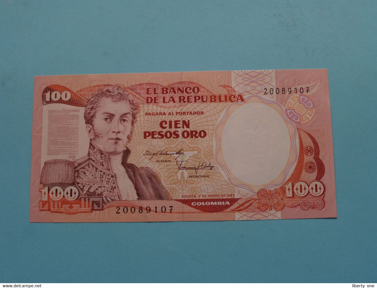 10 Cien Pesos Oro - 1983 ( 20089107 ) El Banco De La Republica COLOMBIA ( Voir / See > Scans ) UNC ! - Colombie