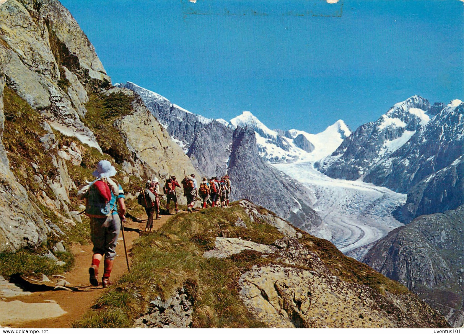 CPSM Am Weg Zum Märjelensee Mit Fieschergletscher      L1658 - Fiesch