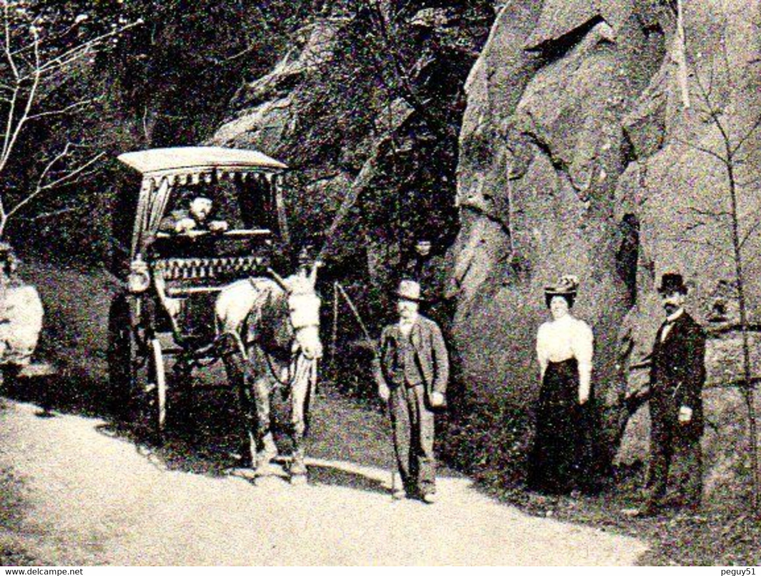 Luxembourg. Route De Berdorf à Vogelsmühle. Massif Des Rochers. Carrosse. 1921 - Berdorf