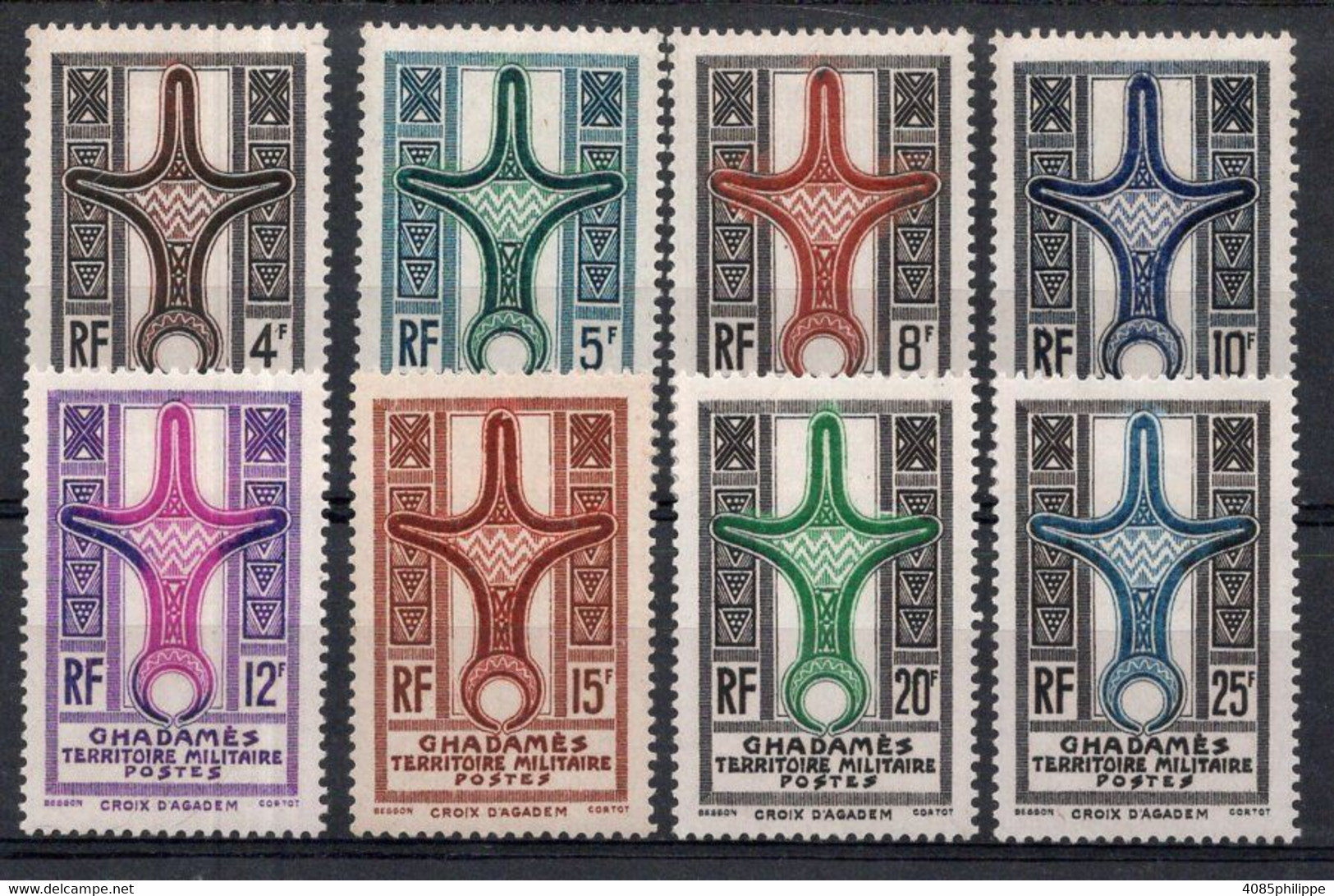 Ghadames Timbres Poste N°1* à 8* Neufs Charnières TB Cote : 65.00€ - Unused Stamps