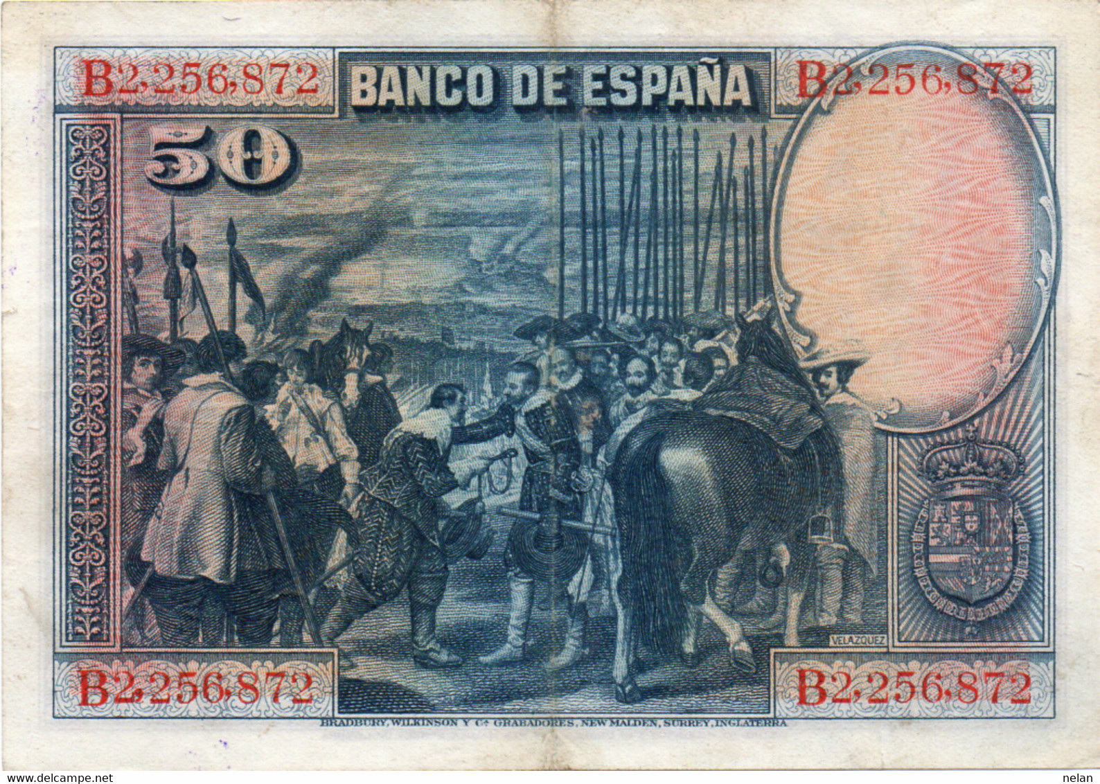 SPAIN 50 PESETAS 1928  P-75b  XF+ - 50 Peseten