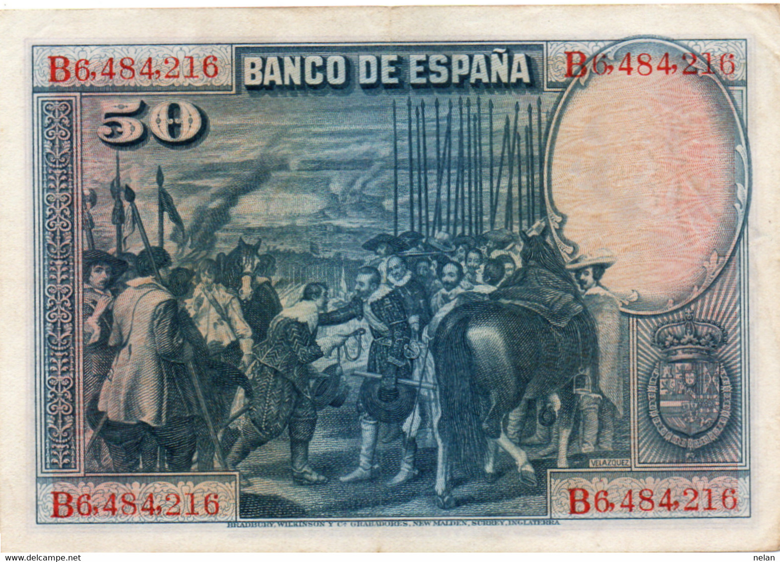 SPAIN 50 PESETAS 1928  P-75b  XF+ - 50 Peseten