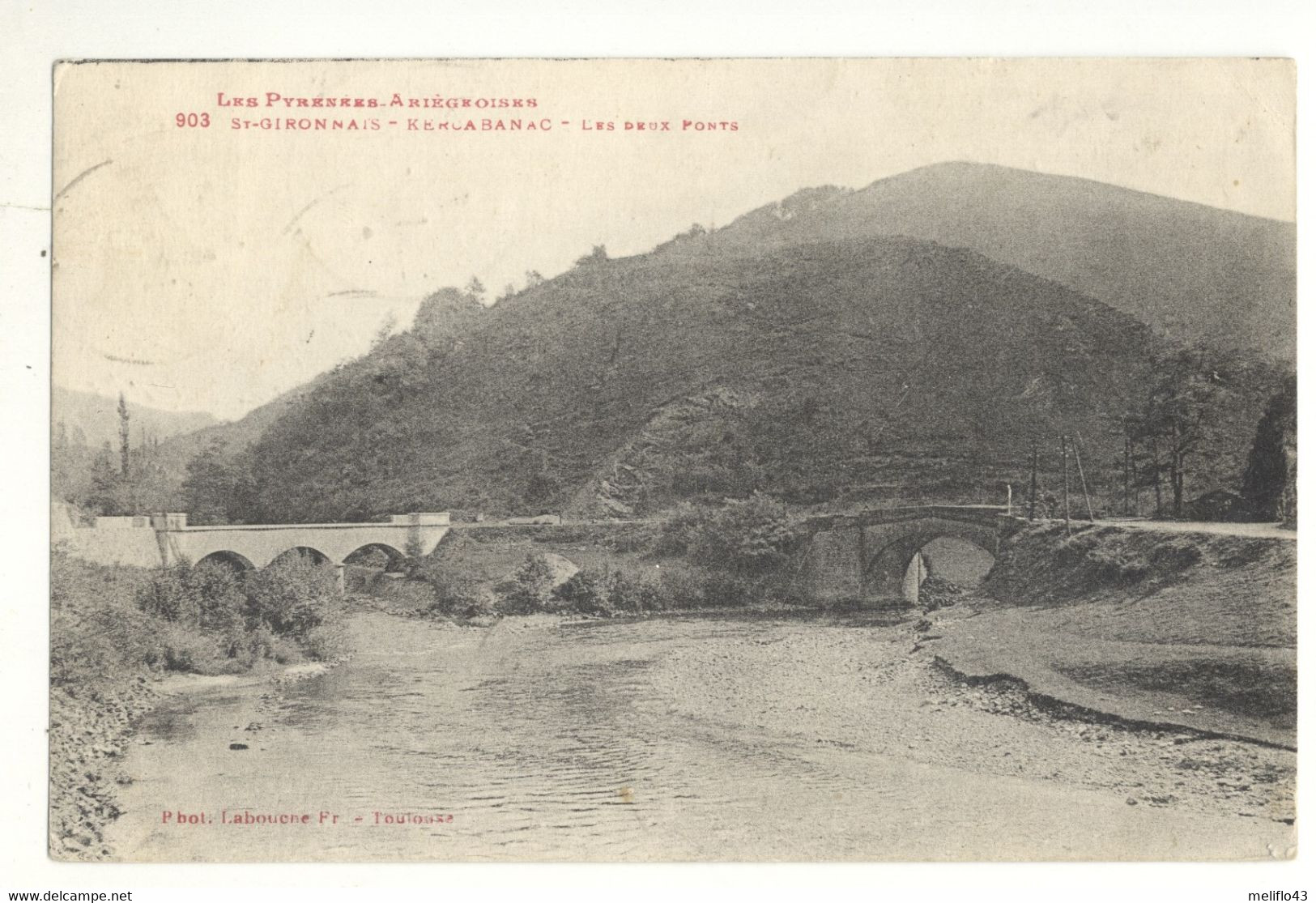 09/ CPA - St Gironnais Kercabannac - Les Deux Ponts - Saint Girons