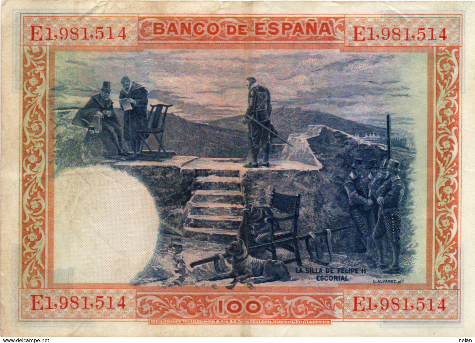 SPAIN 100 PESETAS 1925  P-69c  XF+ - 100 Peseten