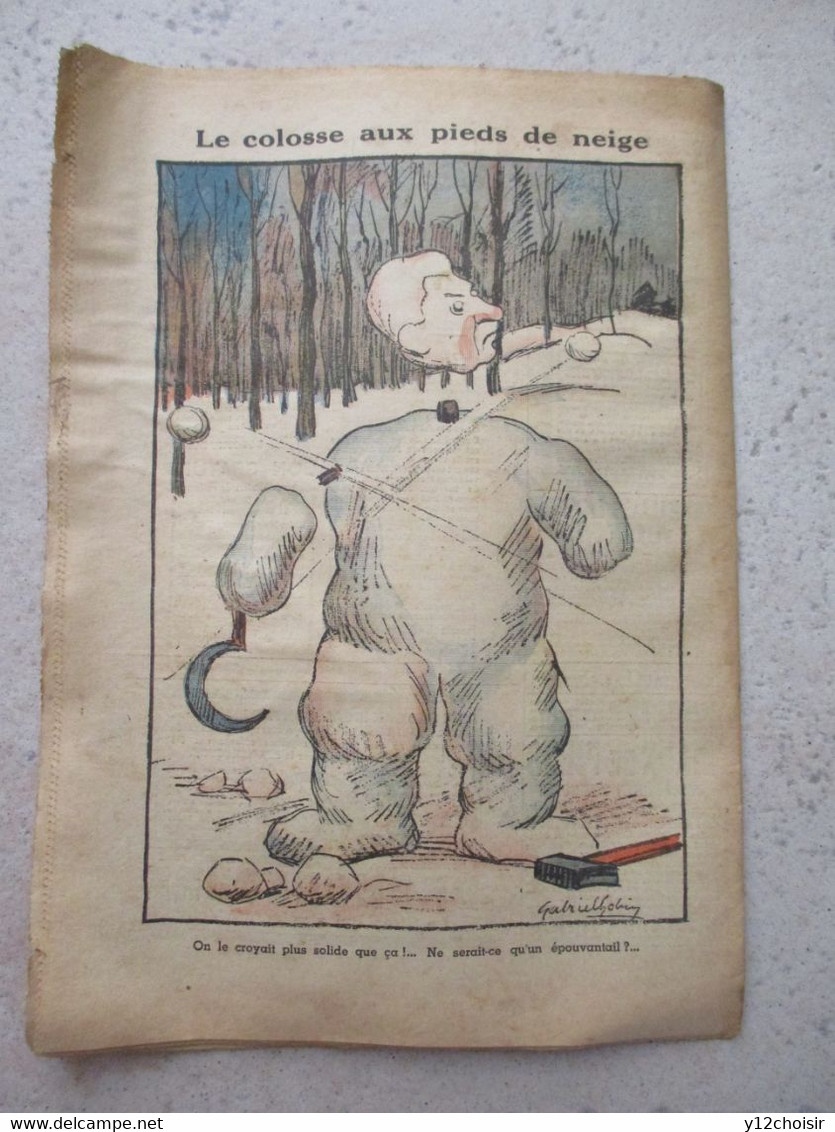 REVUE 3278 LE PELERIN 21 JANVIER 1940 NEIGE SUR LE FRONT GUERRE DES MINES VISITE PIE XII COLOSSE PIED DE NEIGE - Français