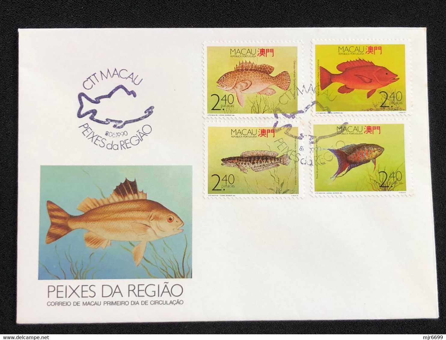 MACAU 1990 FISHES OF THE REGION FDC - FDC