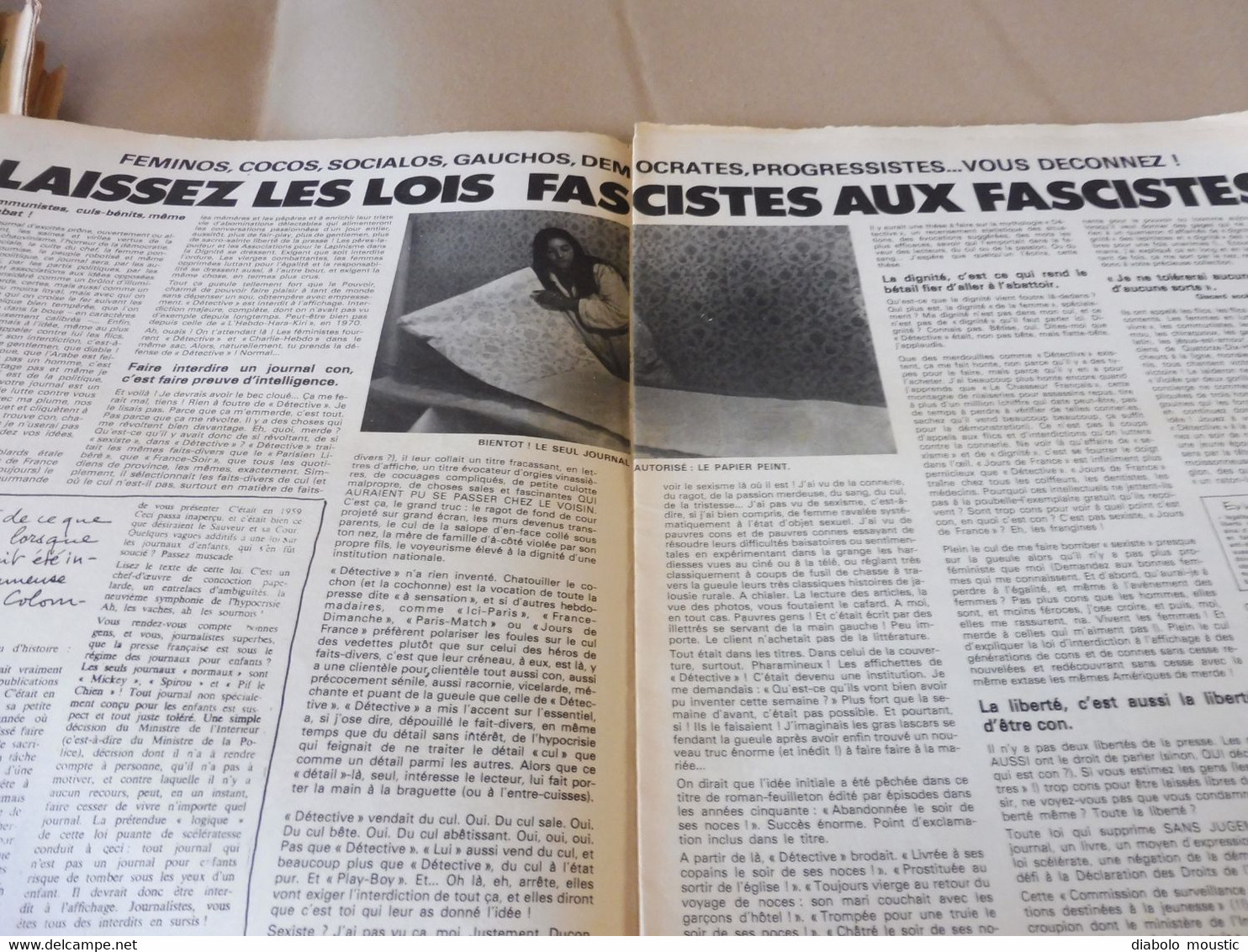 1978 CHARLIE HEBDO  :  Anufrance ; "Détective" Et La Débauche Nationale; Faut Aimer, Etc - Humor