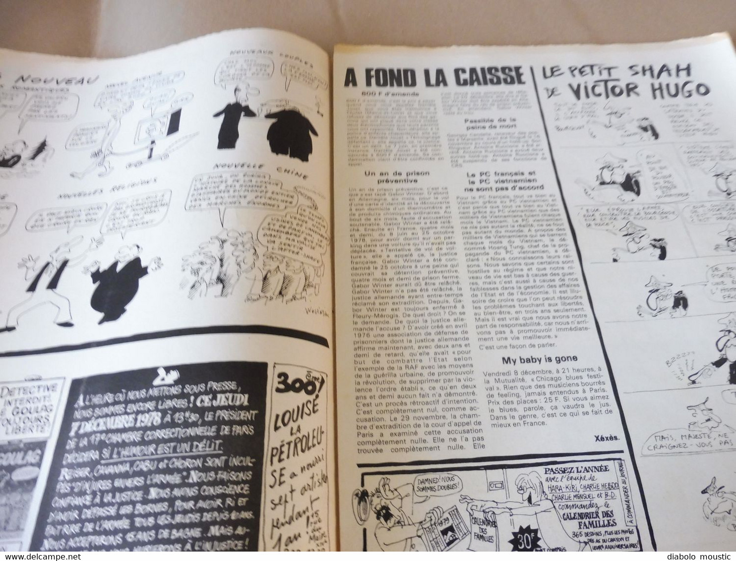 1978 CHARLIE HEBDO  :  Anufrance ; "Détective" Et La Débauche Nationale; Faut Aimer, Etc - Humor