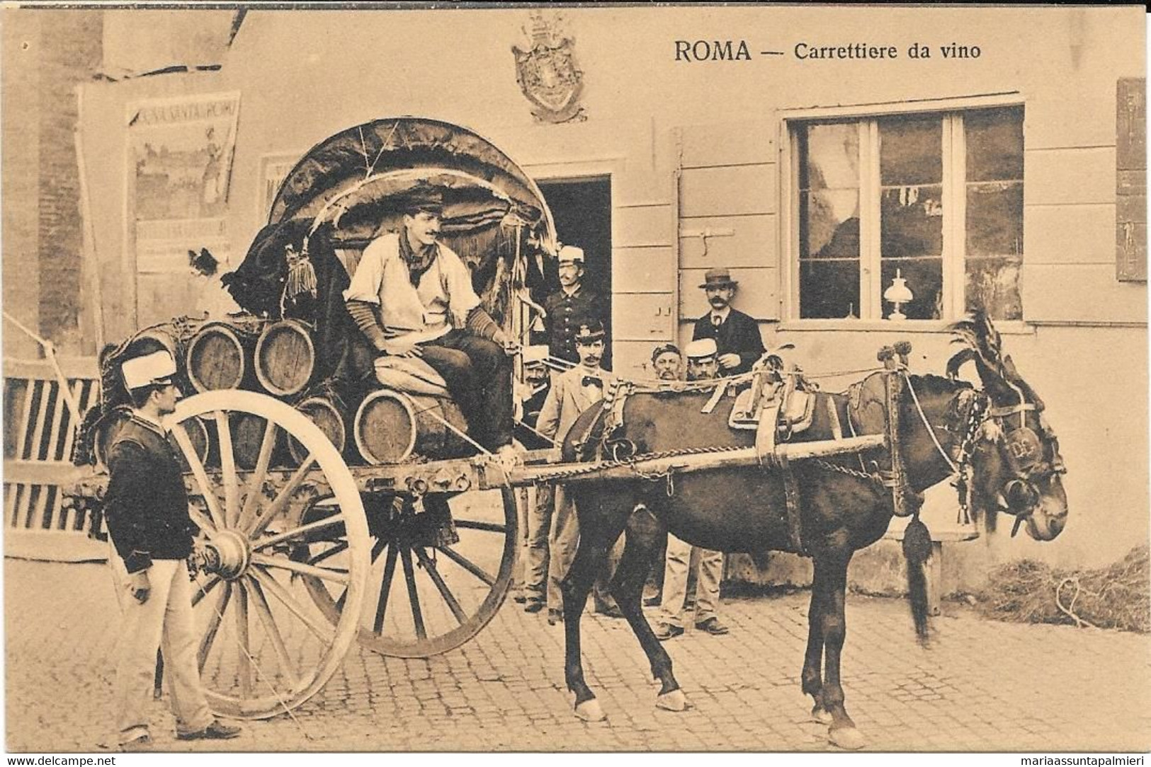 CARTOLINA -  ROMA - CARRETTIERE DA VINO -NON SPEDITA - Transportmiddelen