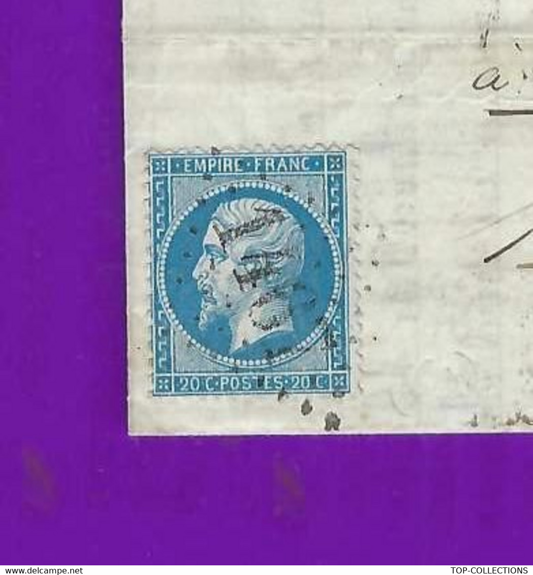 LAC 1866 Forges Corravillers Près FAUCOGNEY à CORRE Marque Losange GC 1467 Pour Verreries La Rochère  Haute Saone V.HIST - 1800 – 1899