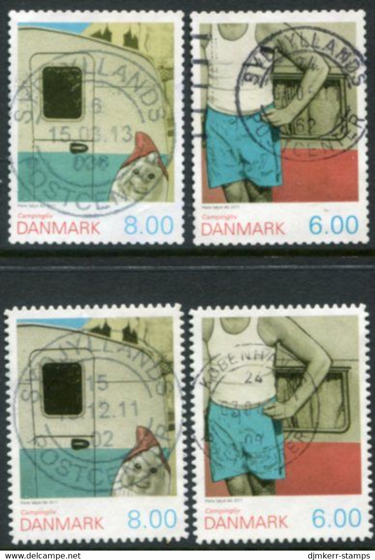 DENMARK 2011 Camping Both Perforations Used.  Michel  1640-41 A + C - Gebraucht