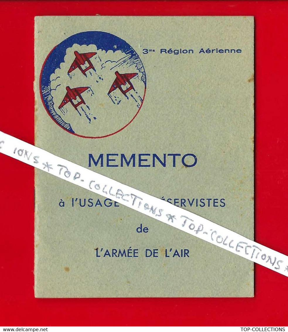 1956 FASCICULE MILITAIRES  RESERVISTES ARMEE DE L’AIR AVIATION B.E. VOIR SCANS - Historical Documents