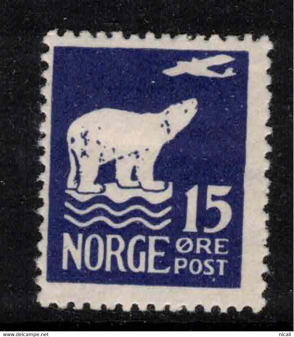 NORWAY 1925 15 Ore Air Amundsen's Polar Flight SG 171 HM #AHV5 - Unused Stamps