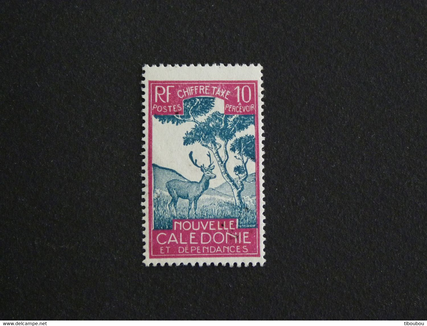 NOUVELLE CALEDONIE YT TAXE 29 NSG - CERF ET NIAOULI DEER STAG - Timbres-taxe