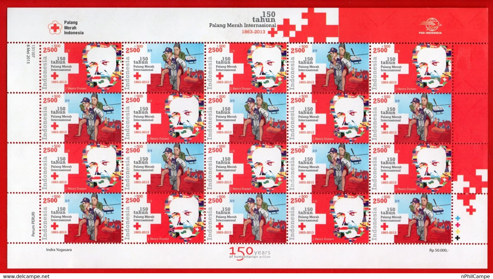 Indonesia 2013. FS 150 Years Of Humanitarian Action MNH - Indonesia