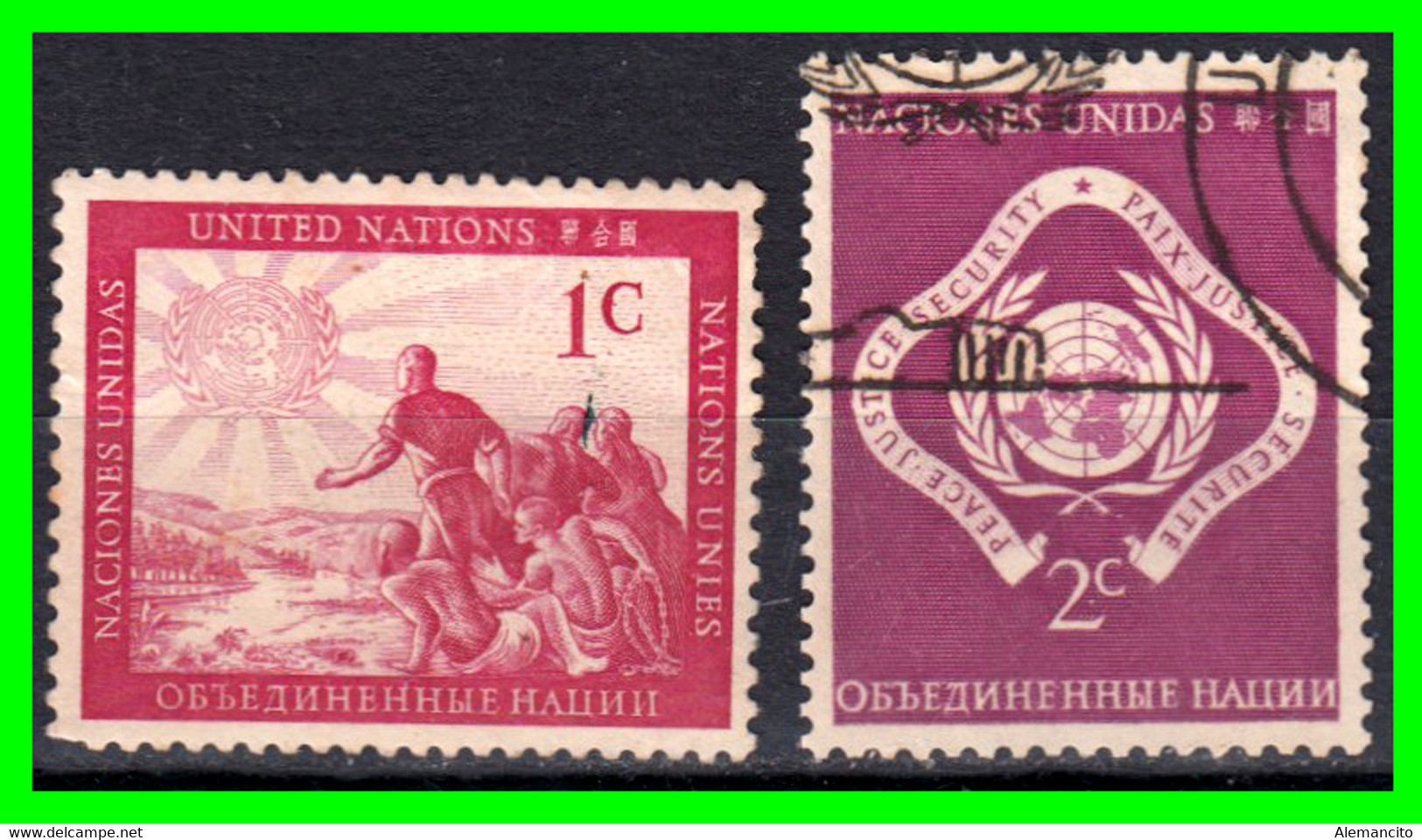 ESTADOS UNIDOS  AMERICA DEL NORTE ( UNITED NATIONS - NACIONES UNIDAS ) SELLOS AÑO 1951 SERIE GENERAL - Sonstige & Ohne Zuordnung