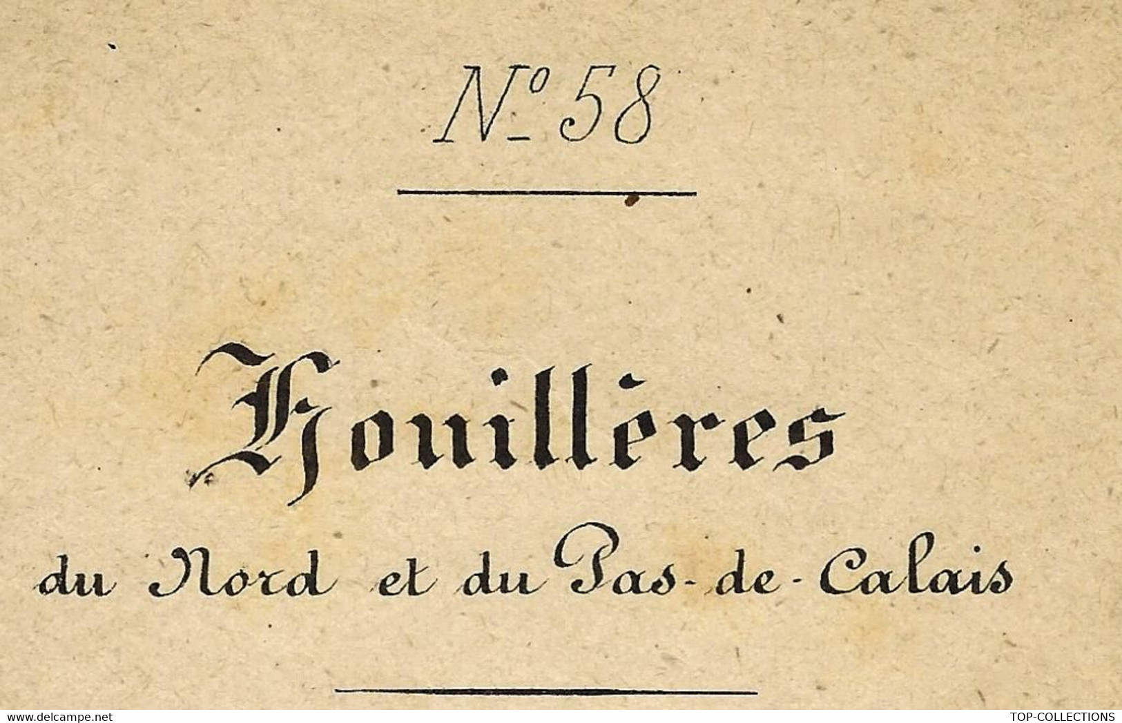 BOURSE  BOURSES DE PROVINCE Lille Nord COTATION 1879 1880 ET + Valeur Cotée Houillères Du Nord Et Du Pas De Calais V.SCA - 1800 – 1899