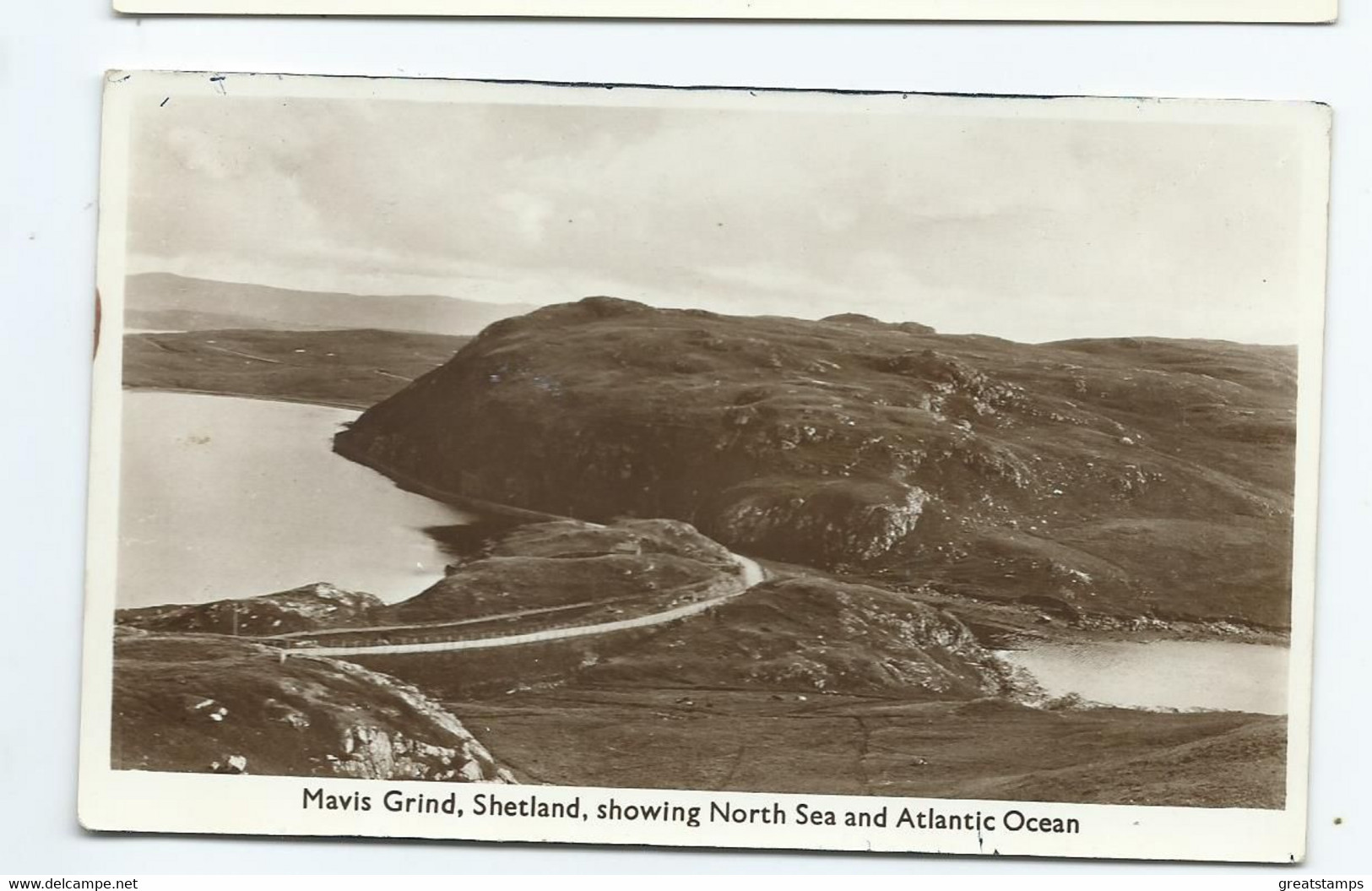 Scotland Shetland Mavis Grind Showing North Sea And Atlantic Unused Rp Postcard - Shetland