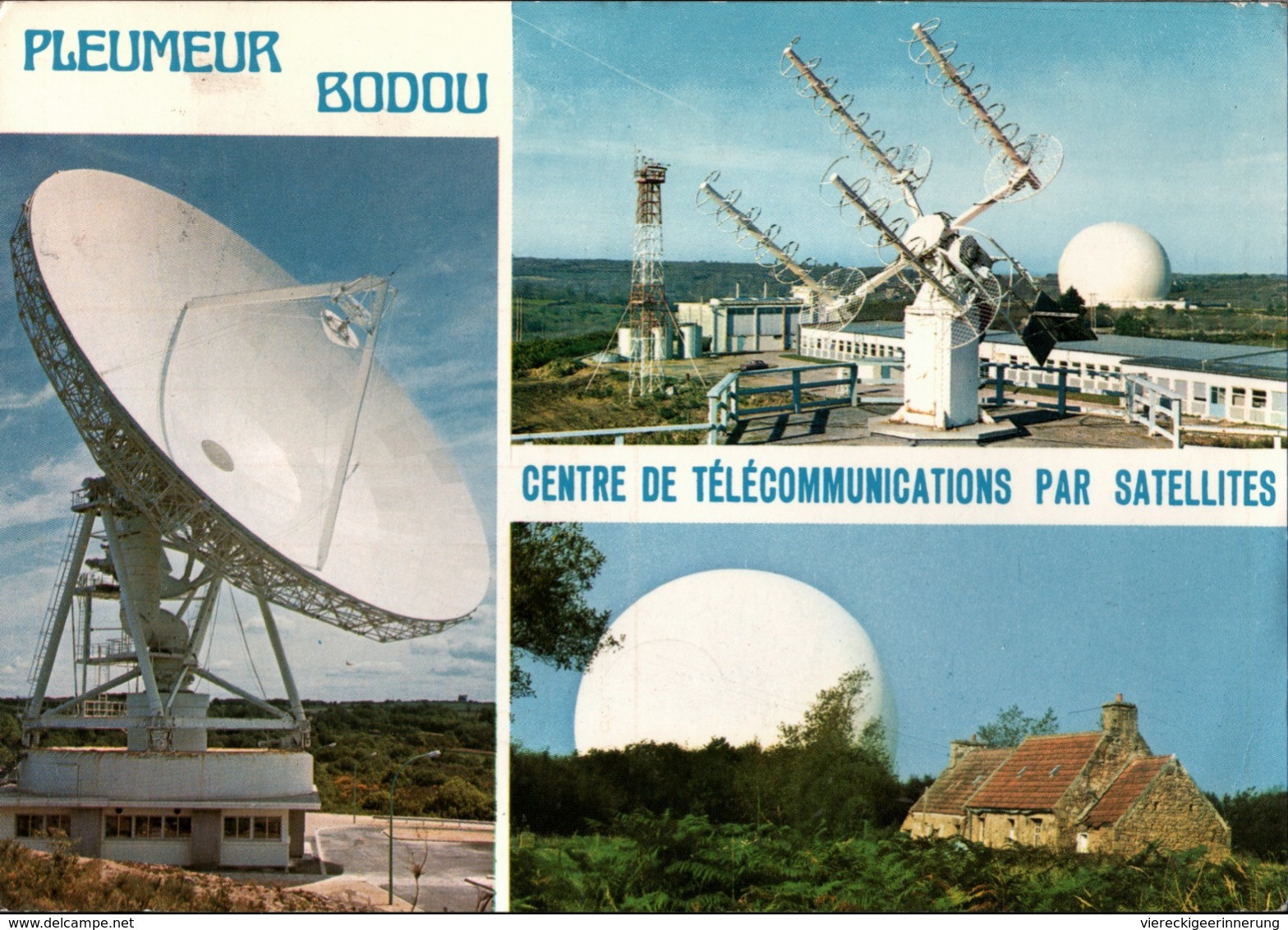 ! [22] Cpm, Modern Postcard, Pleumeur Bodou, Telecommunication Par Satellites, Antenne, Radioteleskop, Le Radome, 1986 - Pleumeur-Bodou