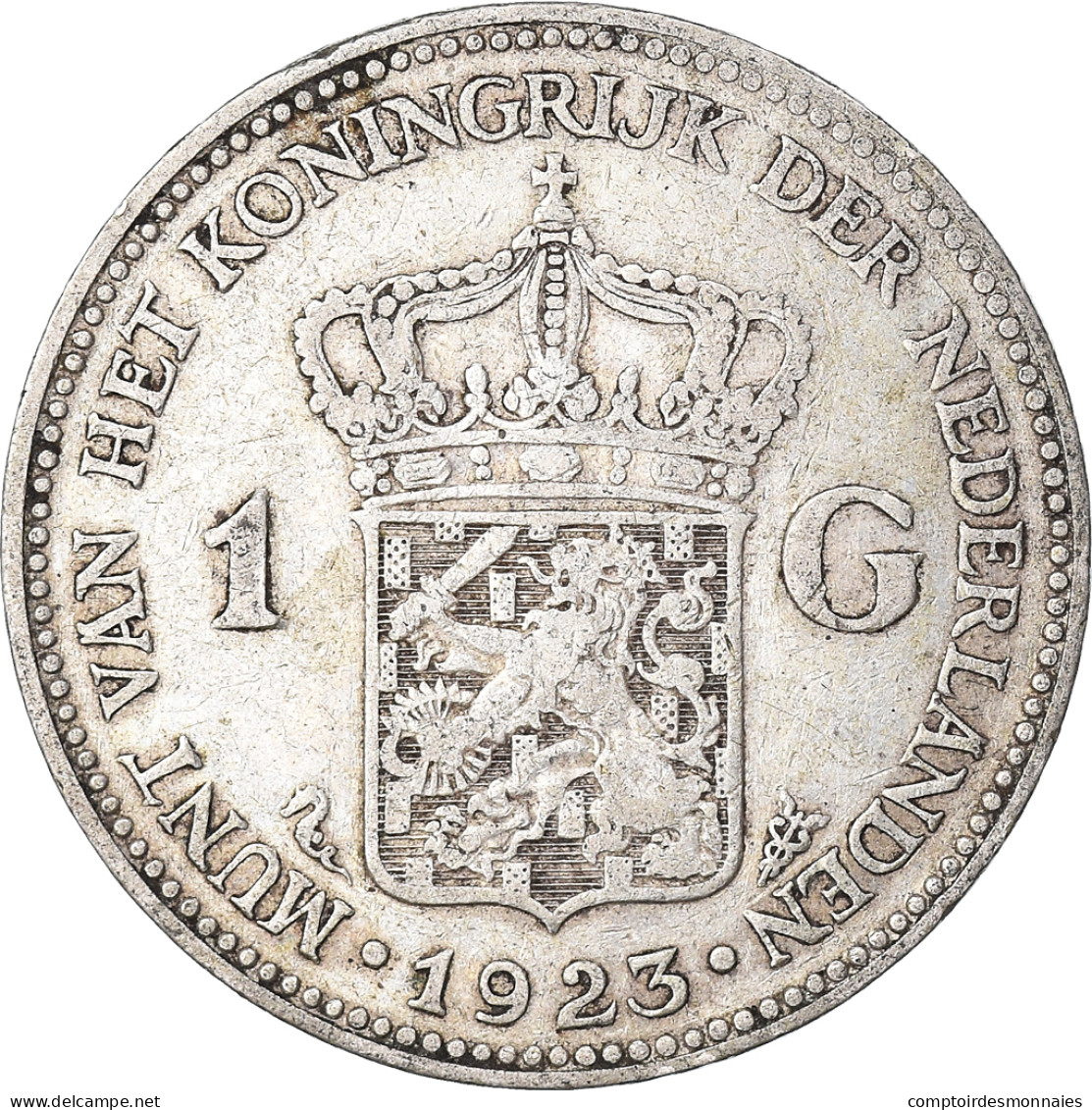 Monnaie, Pays-Bas, Wilhelmina I, Gulden, 1923, TB+, Argent, KM:161.1 - 1 Gulden