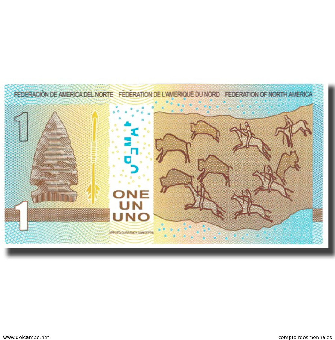 Billet, États-Unis, Billet Touristique, 2015, 1 AMEROS FEDERATION OF NORTH - A Identifier