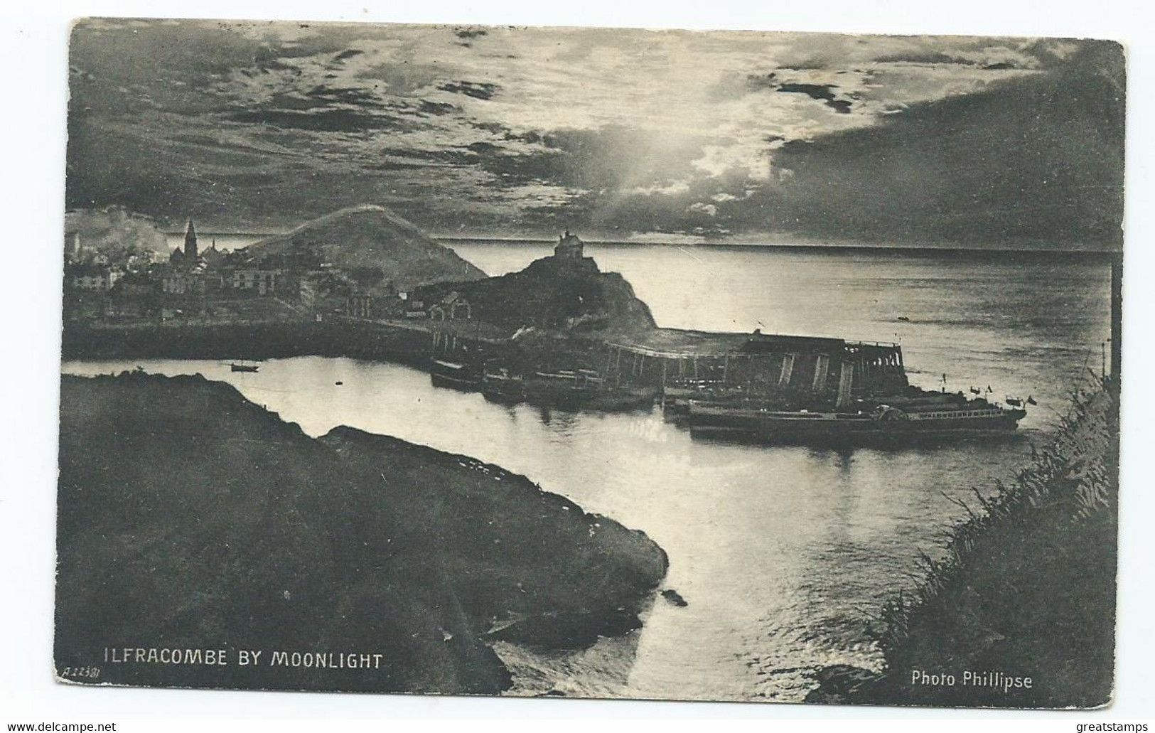 Postcard   Devon Ilfracombe By Moonlight Posted 1907 Twiss Bros. - Ilfracombe