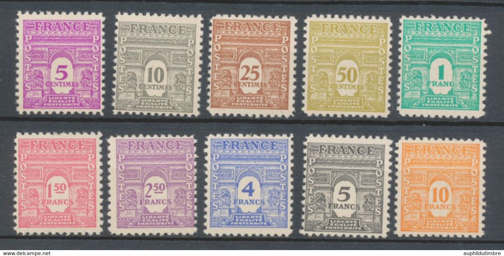 1944 Série Gouvernement Provisoire N°620 à 629 Neuf Luxe ** H3037 - Unused Stamps