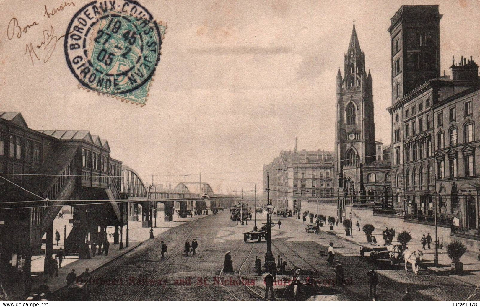 LIVERPOOL / OVERHEAD RAILWAY AND ST NICHOLAS CHURCH - Liverpool