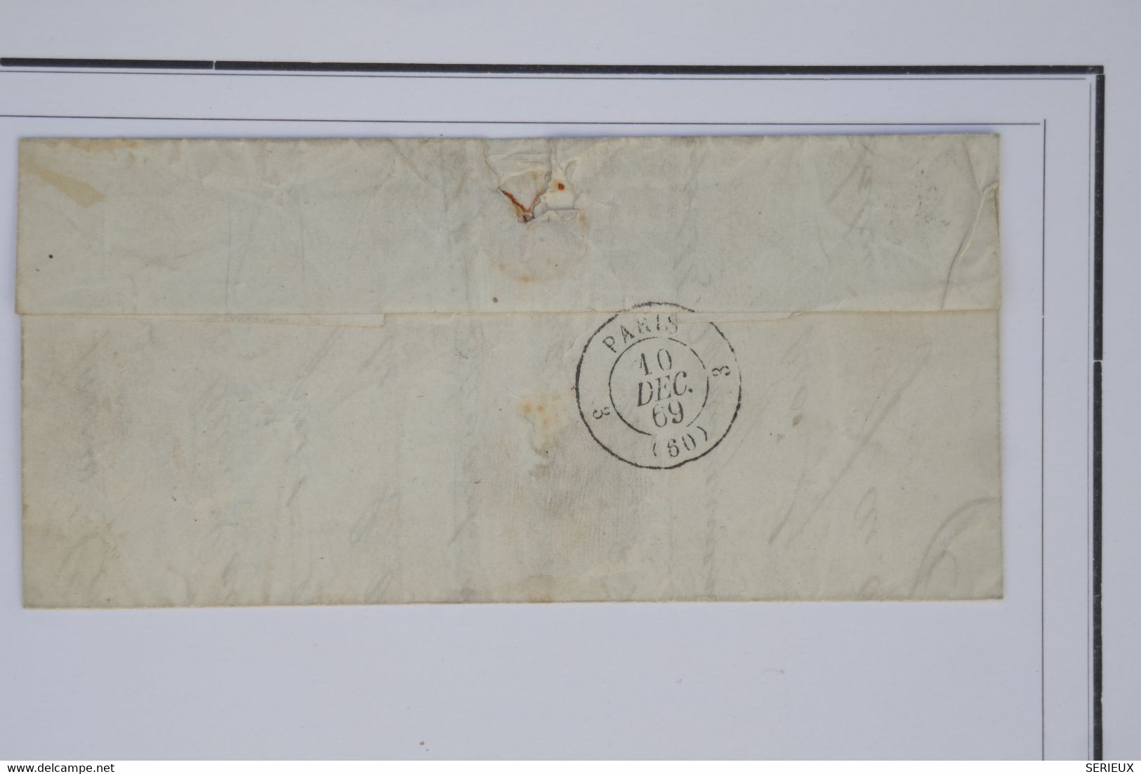 AY10 FRANCE BELLE LETTRE 1869 CHAMBLY  A PARIS +++  TAXE 30  +AFFRANCH.  INTERESSANT - Sin Clasificación