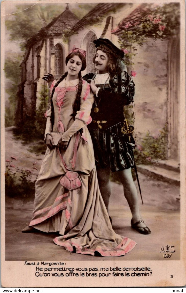 Fantaisie - Couple Séduction - Théatre Faust à Marguerite - Série A&S / AS N°697 - Coppie