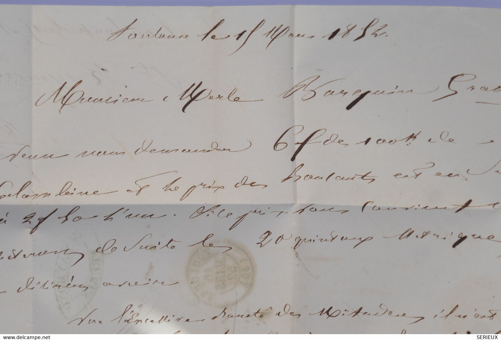 AY10 FRANCE BELLE LETTRE 1852 TOULOUSE A GRASSE  +++  TAXE 25 +AFFRANCH.  INTERESSANT - Sin Clasificación