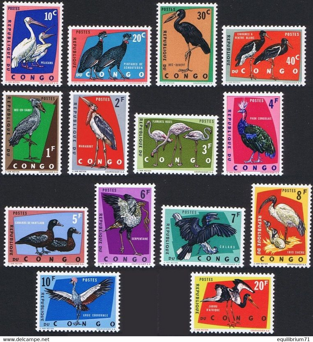 481/494** - Oiseaux Protégés / Beschermde Vogels / Geschützte Vögel / Protected Birds - CONGO - Perdrix, Cailles