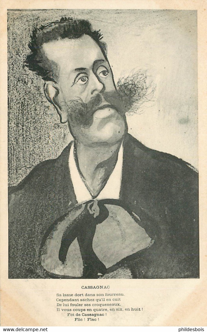 CARTE SATIRIQUE PERSONNAGE (début Siecle) CASSAGNAC - Satirical