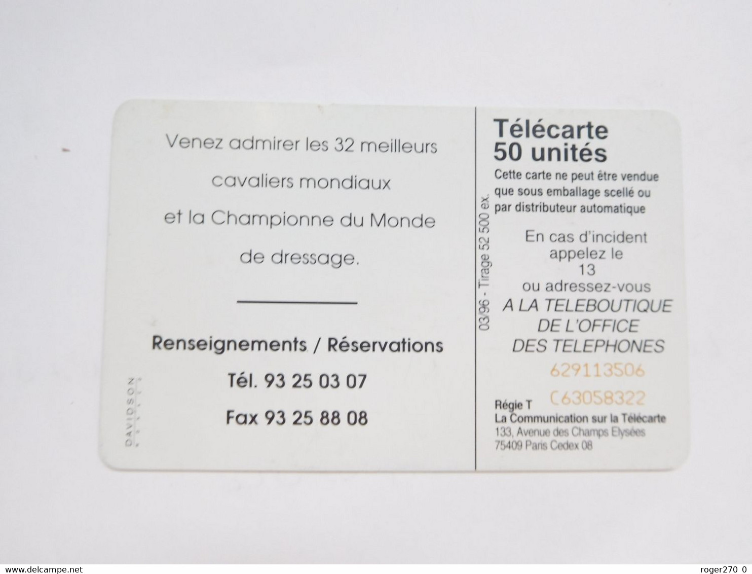 Télécarte Monaco , MF38 , Jumping , BE , Cote : 2 Euros - Mónaco