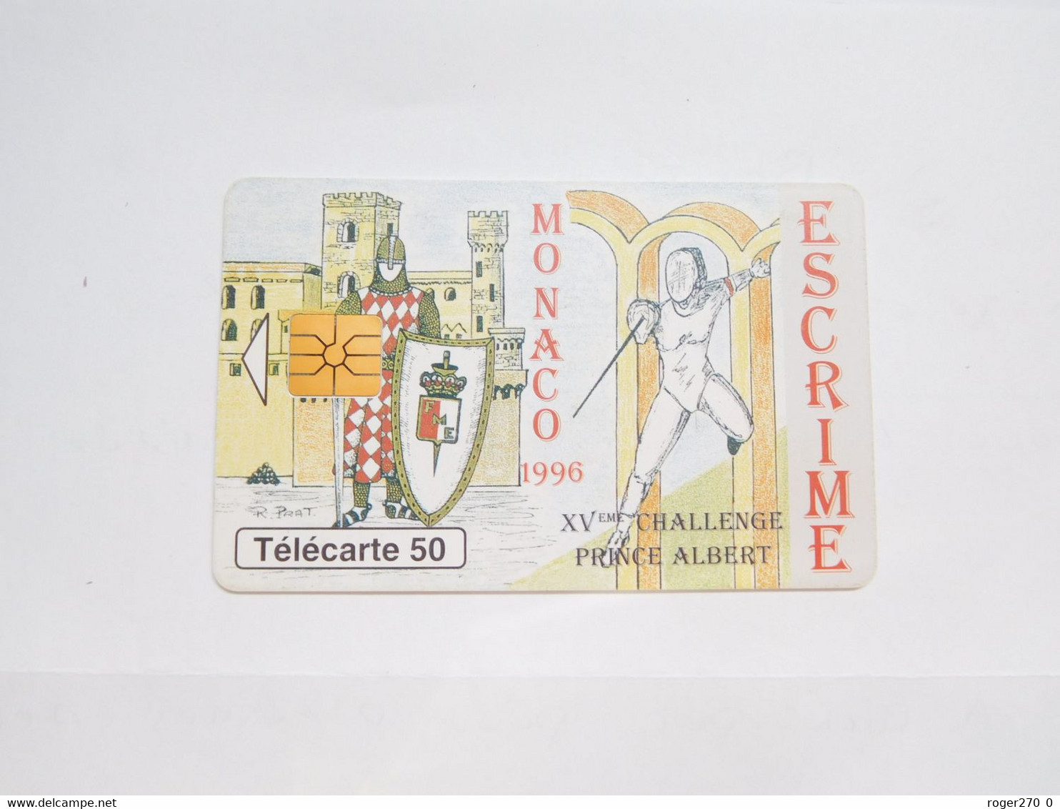 Télécarte Monaco , MF40 , Escrime ,  TBE , Cote : 2 Euros - Monaco