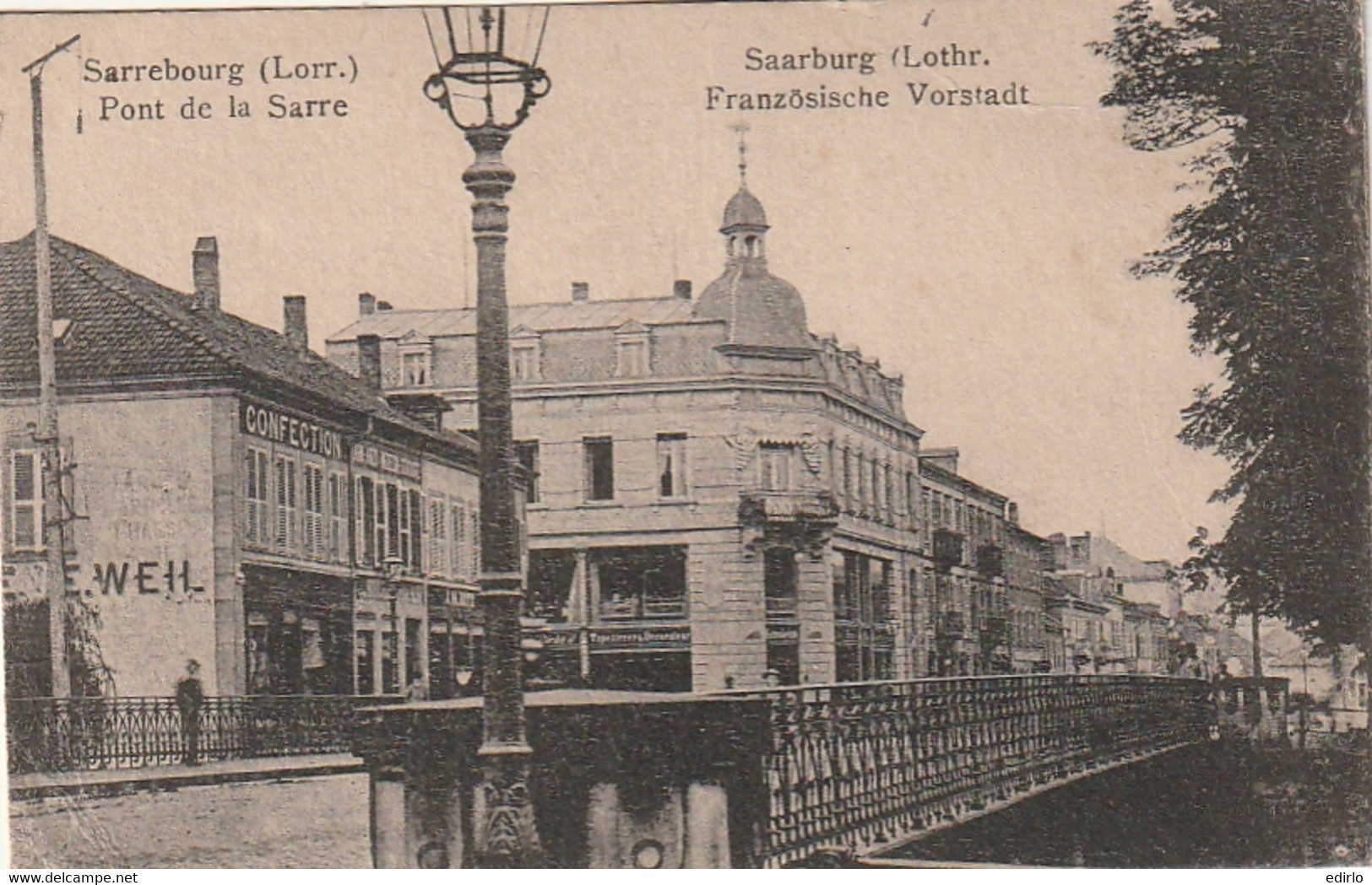 ***  57  *** SARREBOURG  Pont De La Sarre   DOS GRATTE  Pour Enlever Texte - Sarrebourg