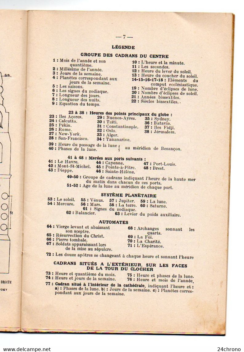 Fascicule: L'Horloge Astronomique De La Cathedrale Saint Jean à Besançon, Auguste Lucien Verite (22-588) - Astronomie