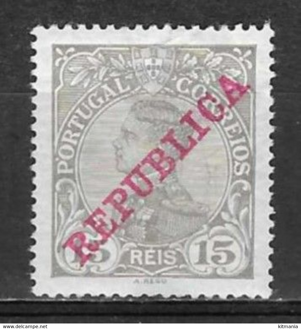 1910 Portugal #173 D,Manuel Overprint Republica 15rs MH - P1815 - Nuevos