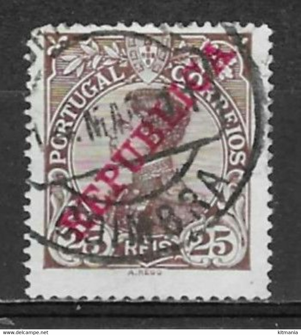 1910 Portugal #175 D,Manuel Overprint Republica 25rs Used - P1818 - Used Stamps