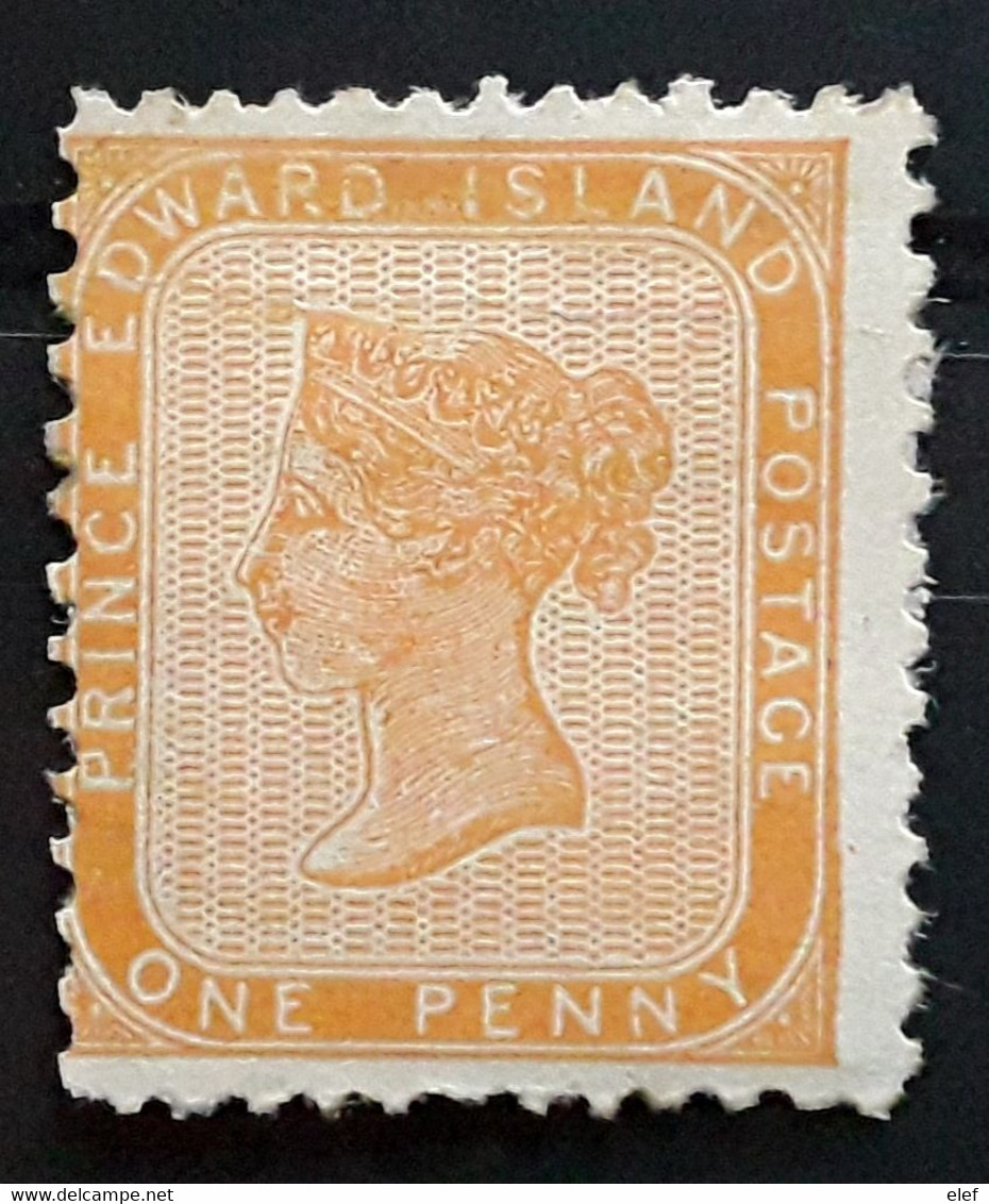 PRINCE EDWARD ISLAND, Canada 1864, Queen Victoria, One Penny Orange  , Yvert No 4 Dentele 12 Perf, Neuf * MH  BTB - Ungebraucht