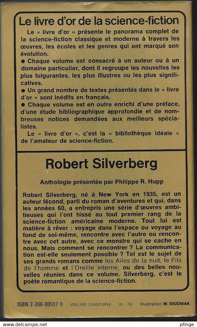 Robert Silverberg - Le Livre D'or De La Science-fiction -Presses Pocket N°5032 - Presses Pocket