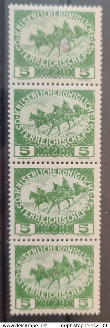 AUSTRIA 1915 - MNH - ANK181 - Strip Of 4 - Neufs