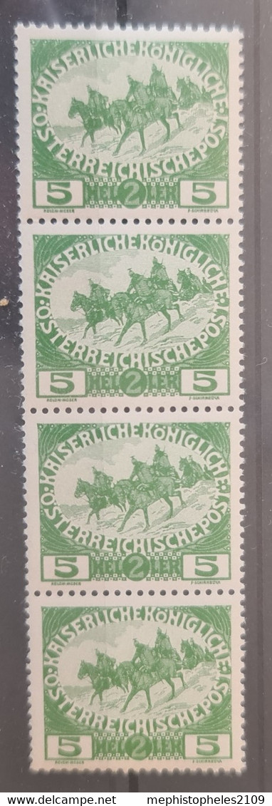 AUSTRIA 1915 - MNH - ANK181 - Strip Of 4 - Ongebruikt