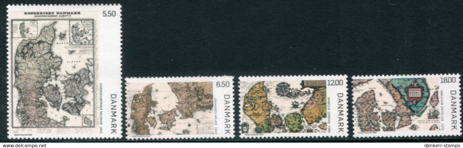 DENMARK 2009 Old Maps MNH / ** .  Michel  1534-37 - Unused Stamps