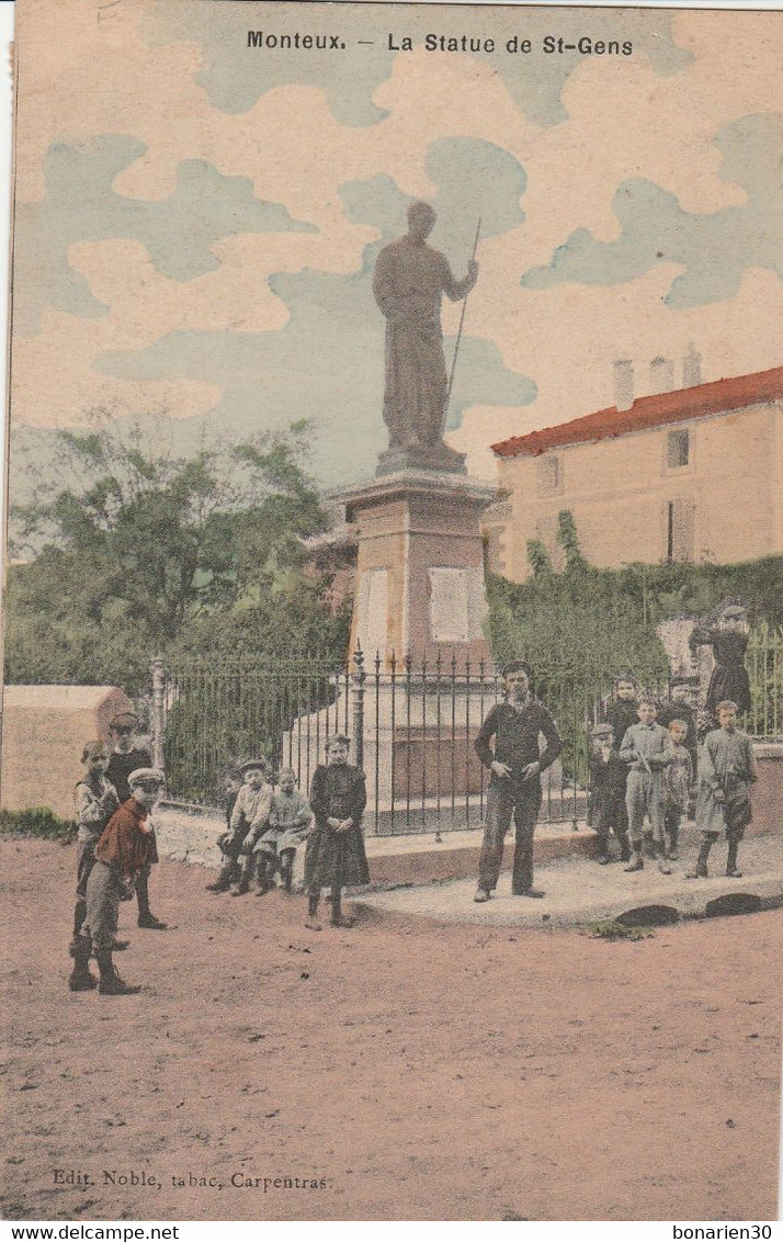 CPA 84  MONTEUX STATUE DE SAINT-GENS ANIMEE - Monteux